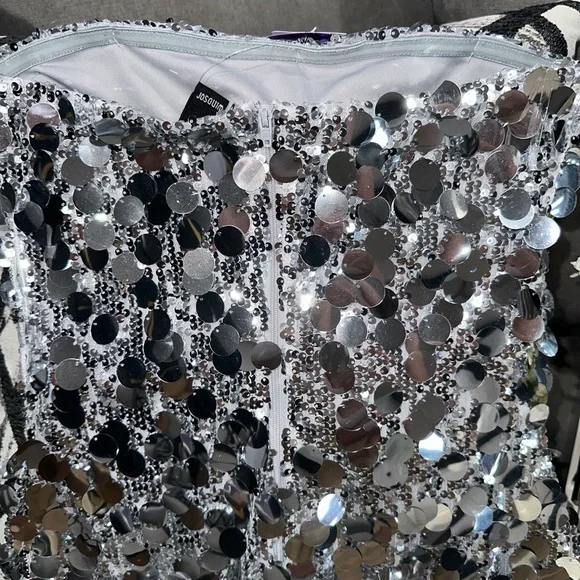 Olga Formal Sequin Strapless Mini Dress Size S - Picture 5 of 5